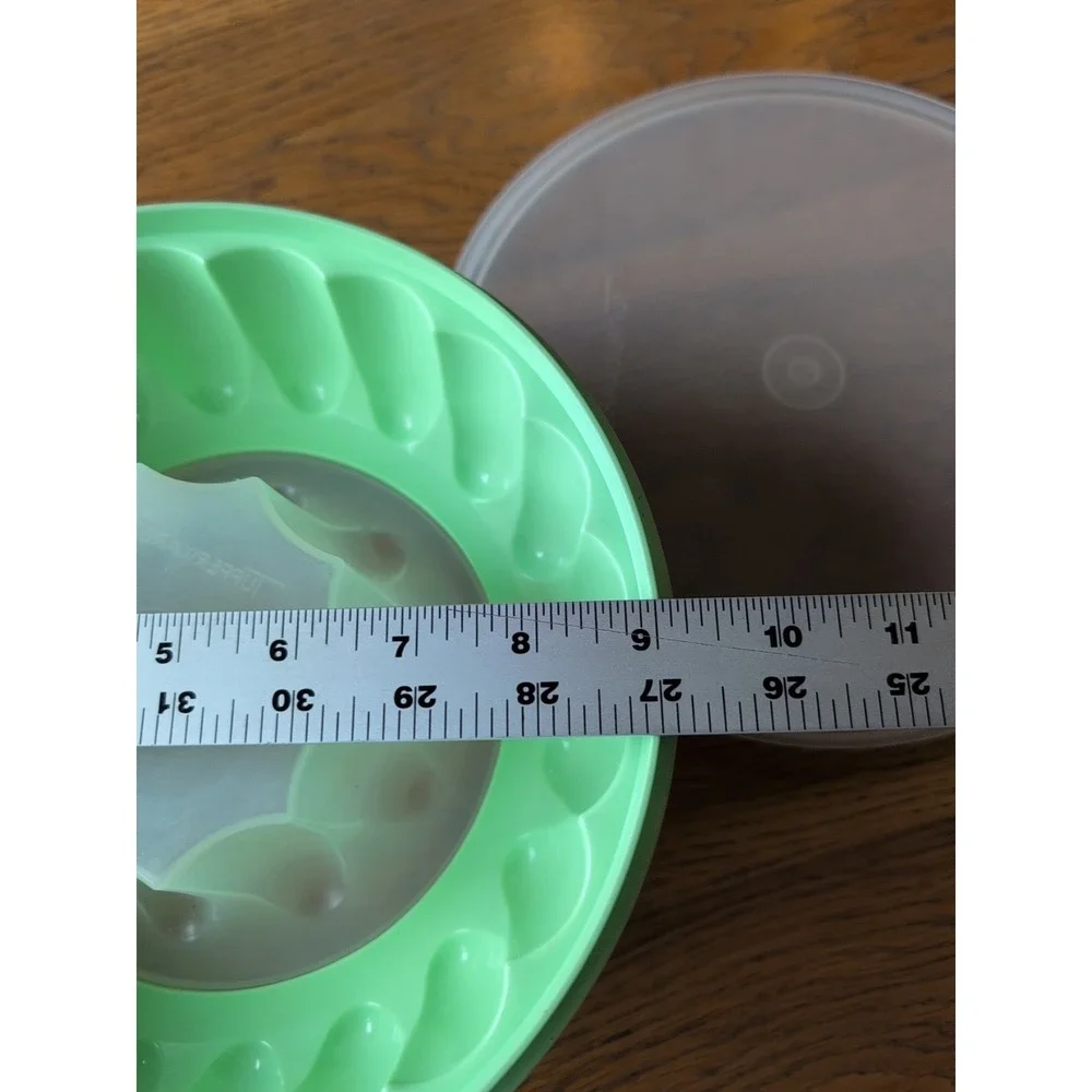 Tupperware Gel Mold Jello Mold Lime Green 1970s Vtg 9